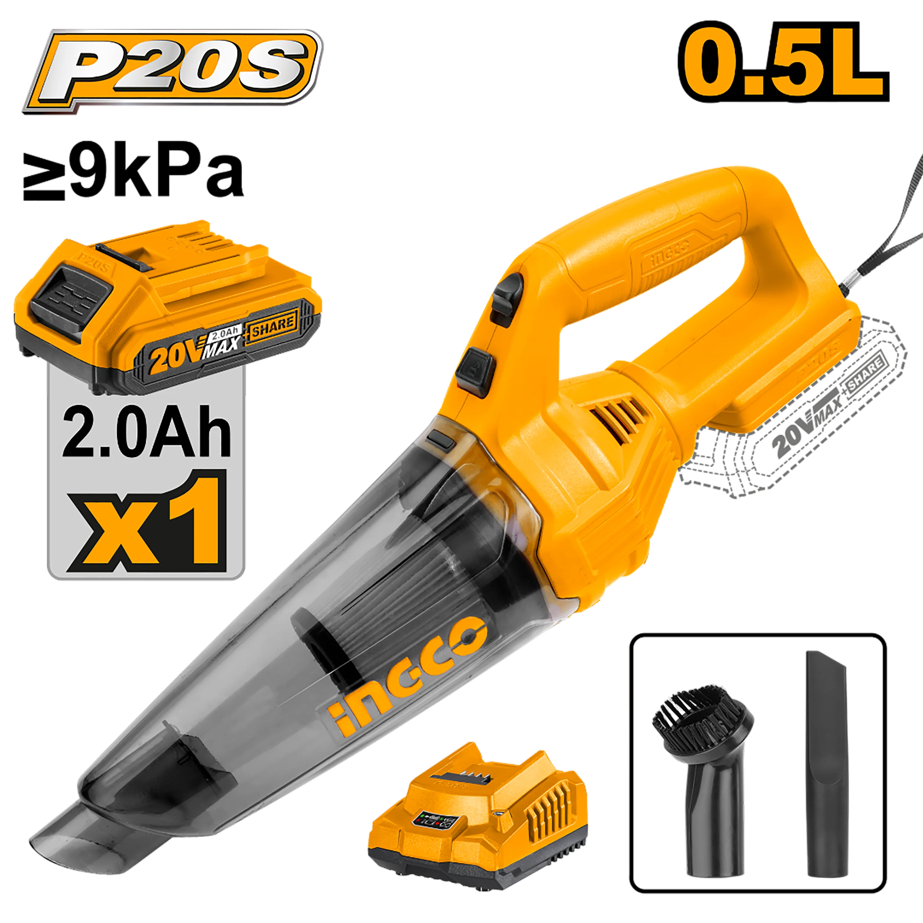Cordless Lithium-Ion Vacuum Cleaner CVLI2001/CVLI2026/ CVLI20126 P20S ING-COR - Image 4