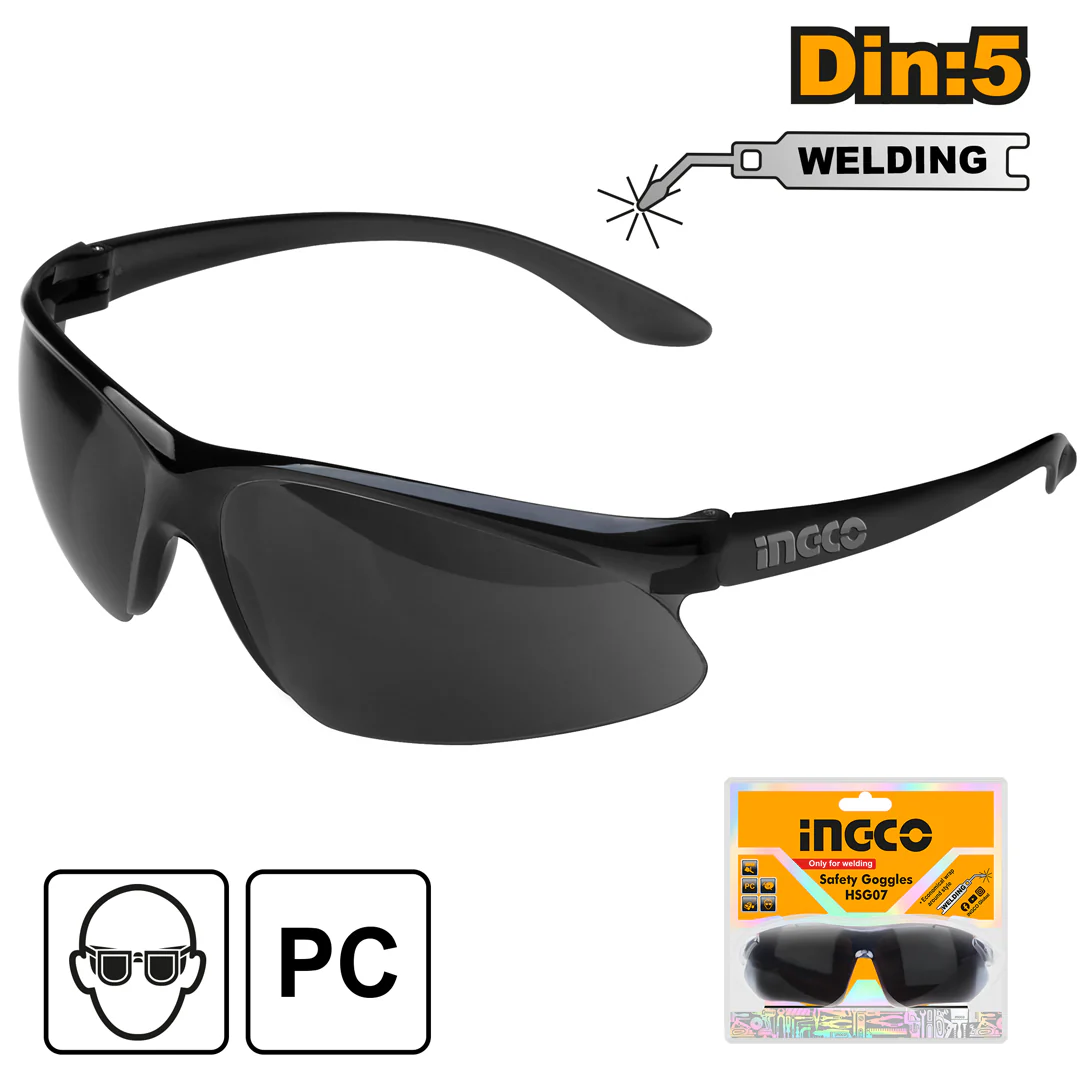 Dark Shade Safety Goggles w/ Wide Visual Field HSG07 ING-SE - Image 3