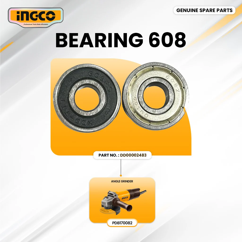 INGCO DD00002483 Angle Grinder 750W (SP) Bearing 608 - Image 2