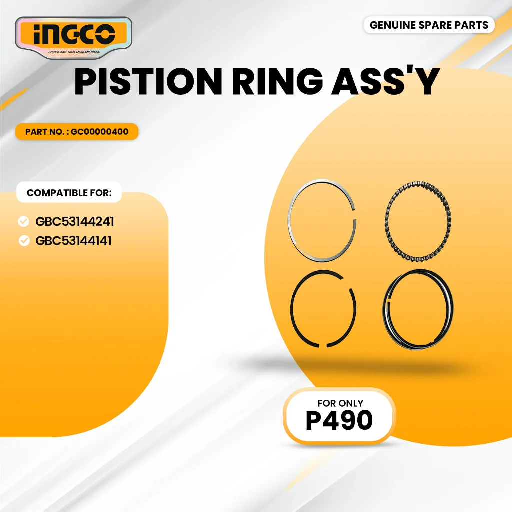 INGCO GC00000400 Gasoline Grass Cutter 4 Strokes Pistion Ring Ass'Y - Image 2