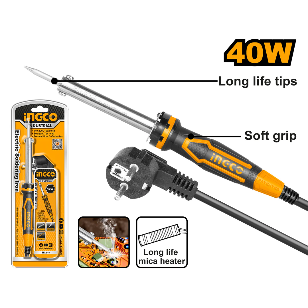 Industrial Grade Electric Soldering Iron 40W SI0248 ING-HT