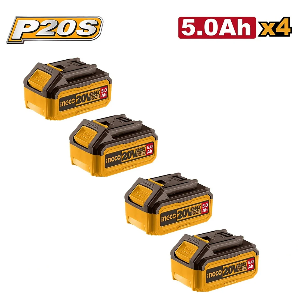 Ingco P20S/20V Lithium-Ion Battery and Charger 5PCS Combo Kit FBCLI20285 ING-CT - Image 3