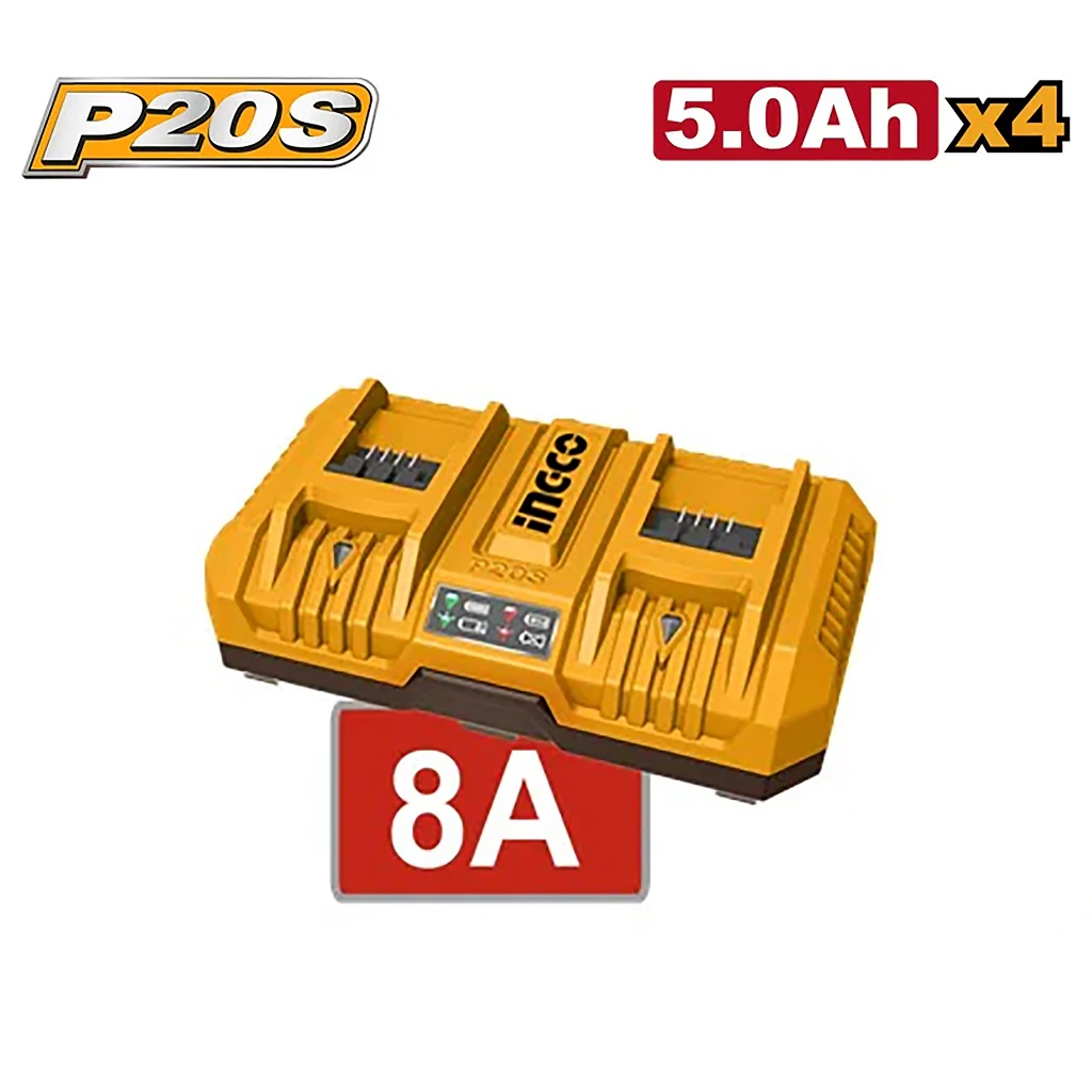 Ingco P20S/20V Lithium-Ion Battery and Charger 5PCS Combo Kit FBCLI20285 ING-CT - Image 4