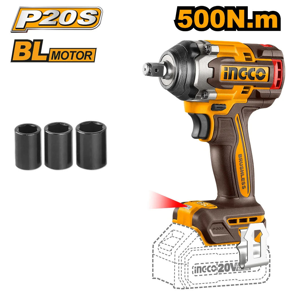 Ingco P20S/20V Lithium-Ion Cordless 4PCS Combo Kit COSLI250208 ING-CT - Image 4