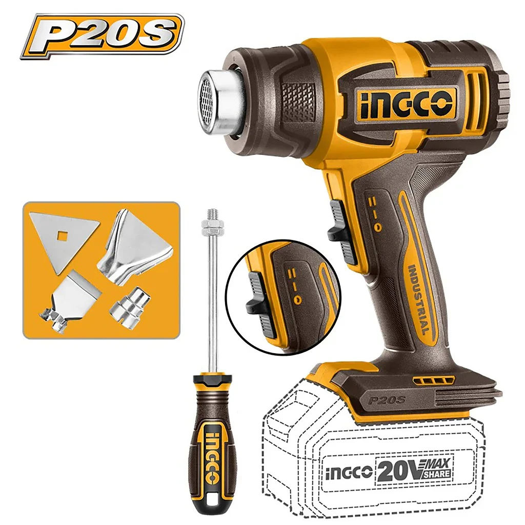 Ingco P20S/20V Lithium-Ion Cordless 4PCS Combo Kit COSLI250208 ING-CT - Image 6
