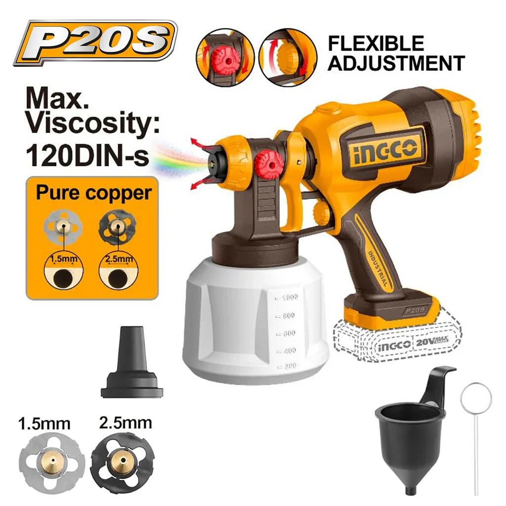 Ingco P20S/20V Lithium-Ion Cordless 4PCS Combo Kit COSLI250383 ING-CT - Image 5