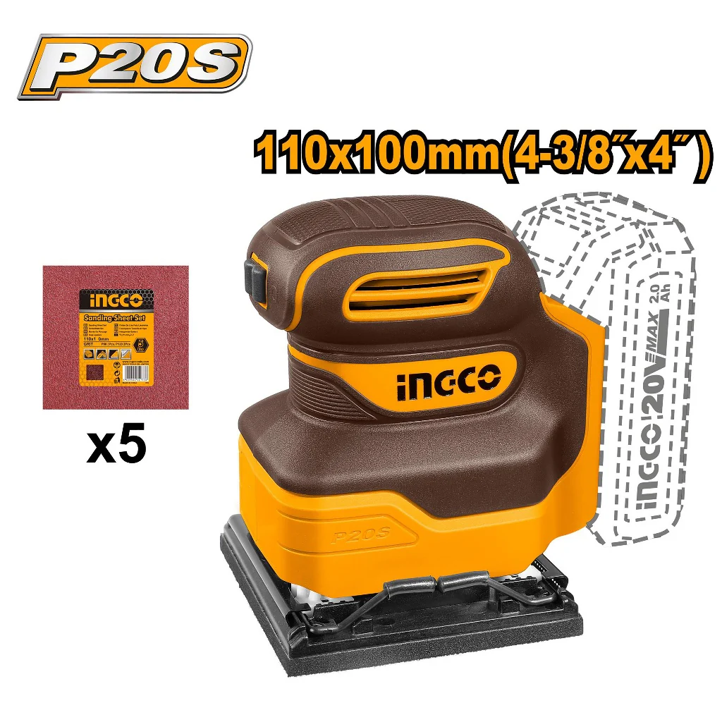 Ingco P20S/20V Lithium-Ion Cordless 4PCS Combo Kit COSLI250383 ING-CT - Image 6