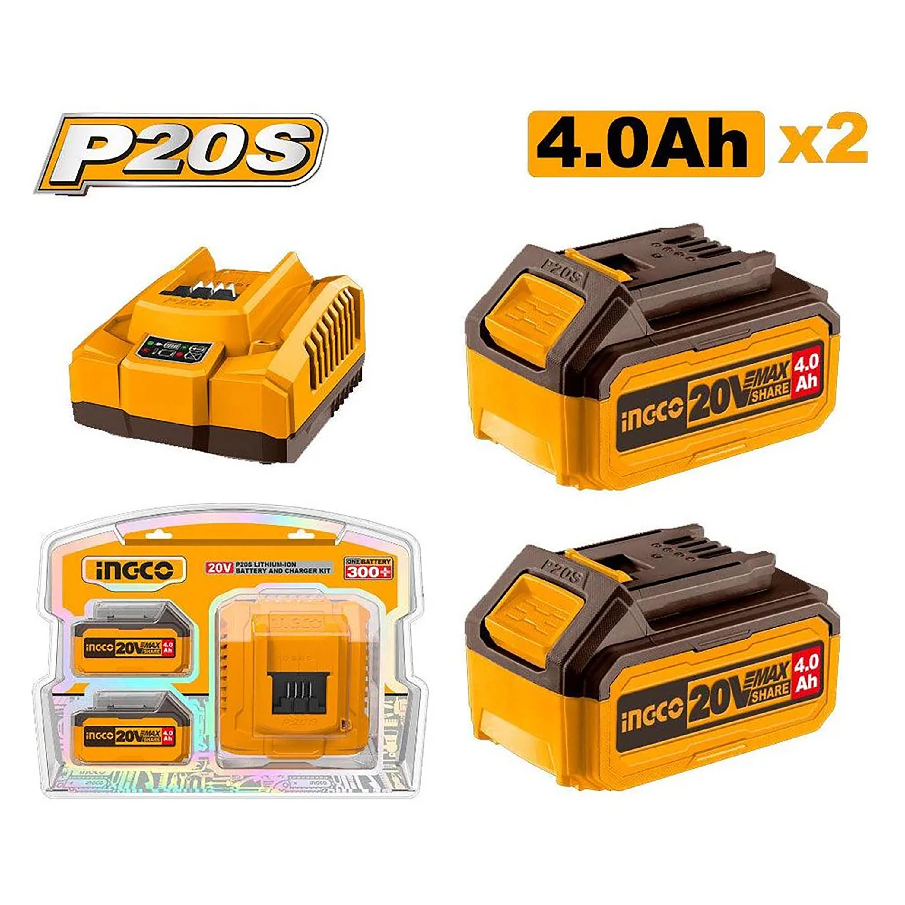 P20S Lithium-Ion Battery and Charger Kit 20V FBCPK1424 ING-AC