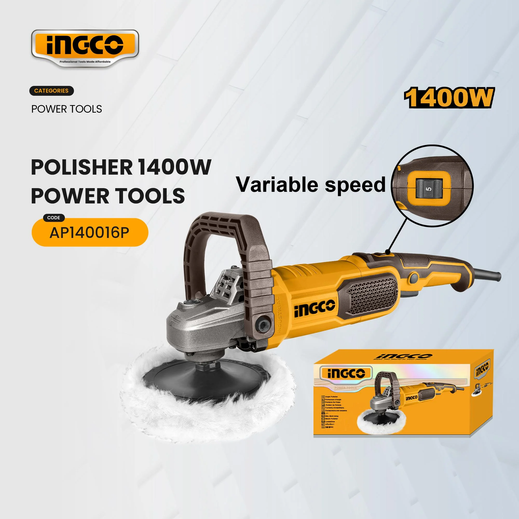Ingco Polisher 1400W Power Tools AP140016P (IPT)
