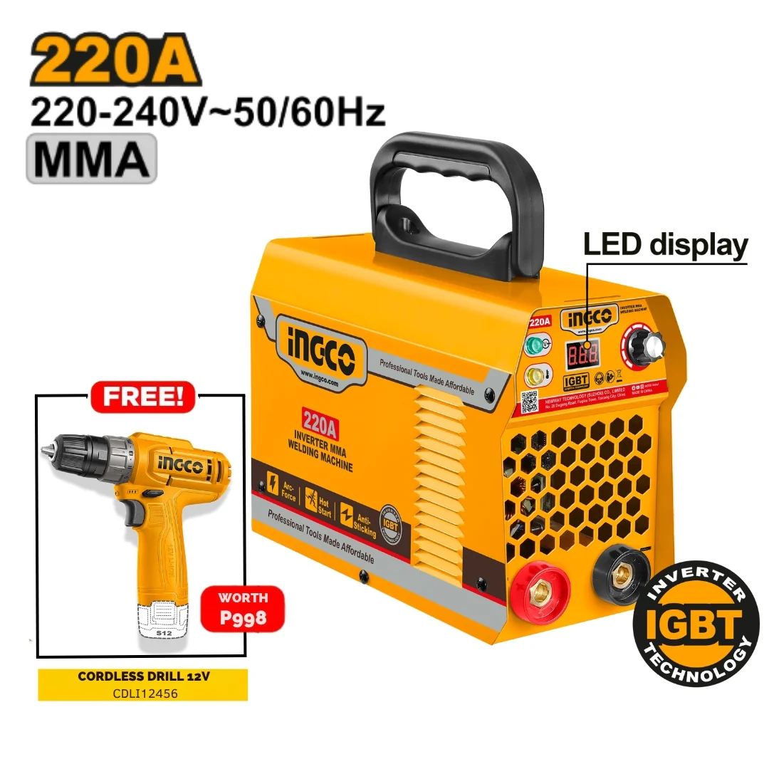 INGCO Portable Welding Machine Inverter IGBT ARC MMA ING-SS - Image 2