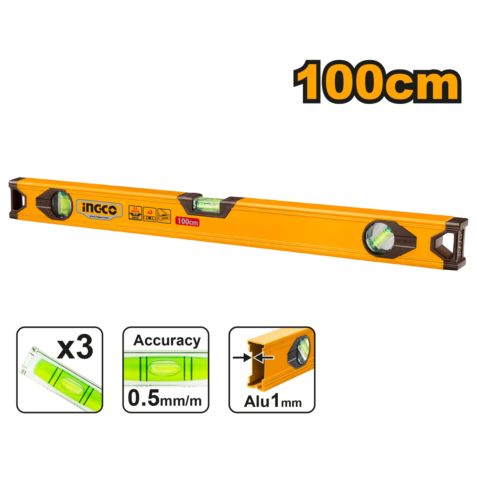 100cm Spirit Bar Level Bar HSL18100 ING-MT