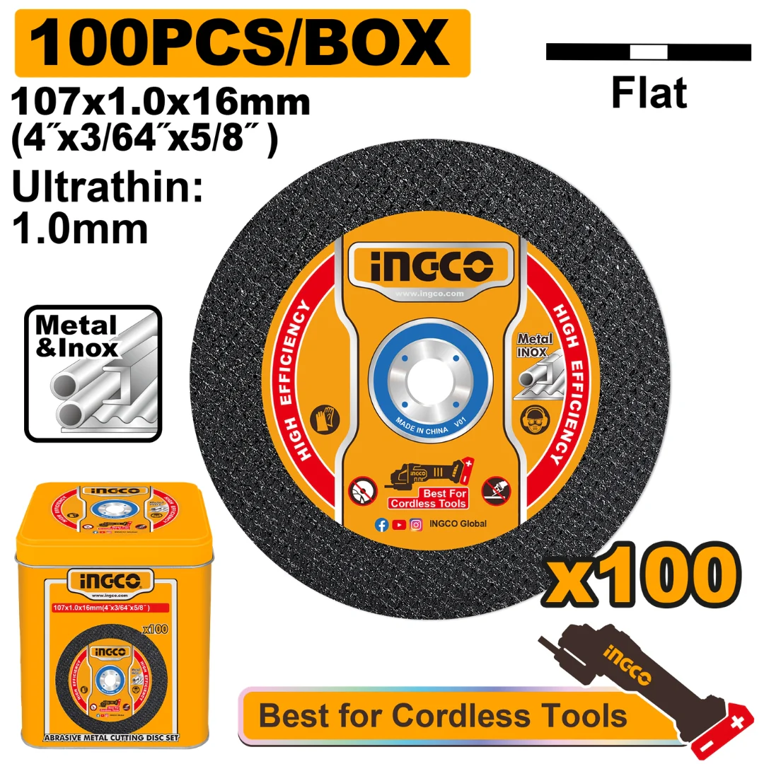 50-100 PCS Abrasive Metal Cutting Disc / Set For Angle Grinder 4 inches ING-AC - Image 4
