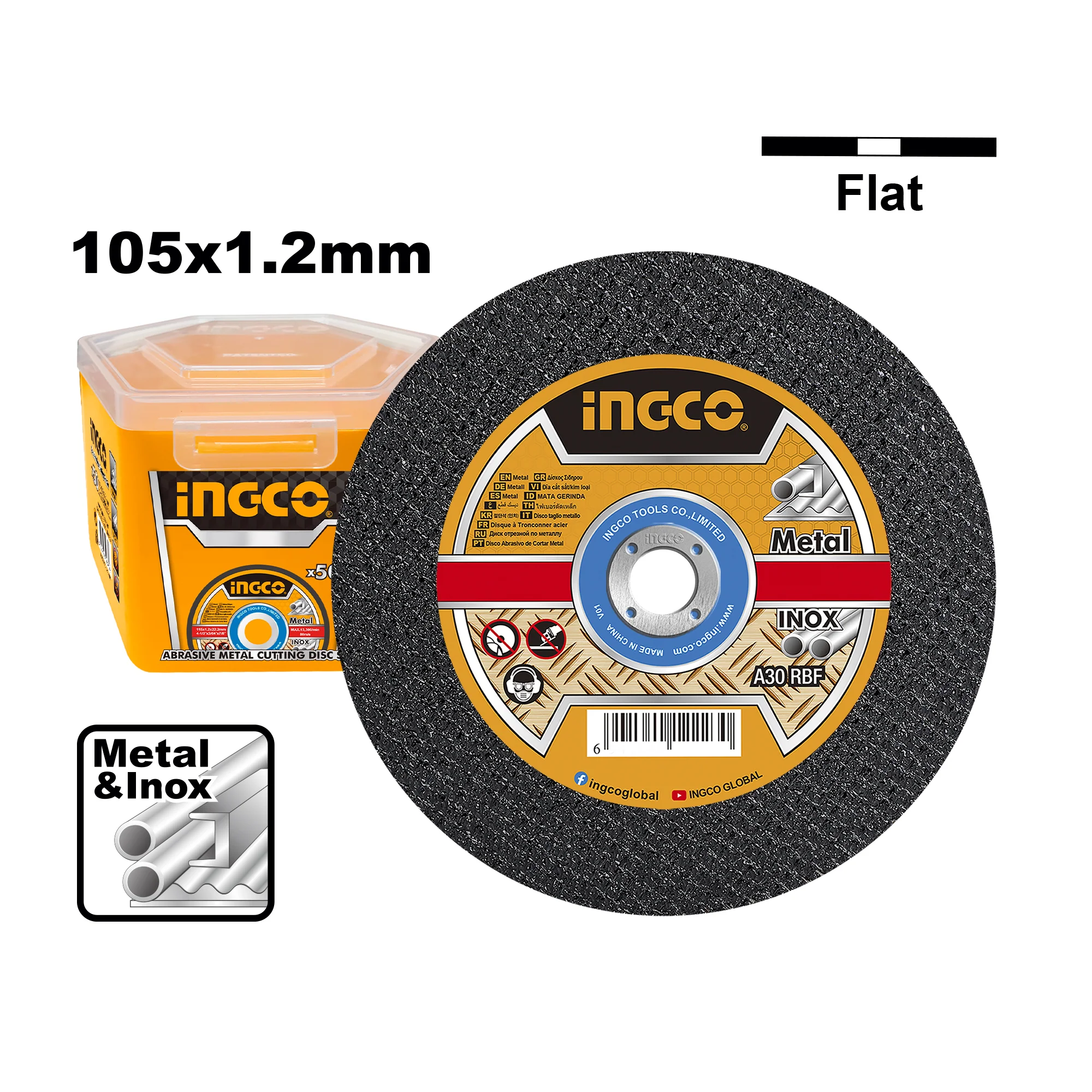 1pc 4 Inch Abrasive Metal Cutting Disc MCD1210550-1PC ING-AC